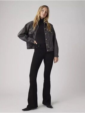 Levi’s 726 High Rise Flare Jeans – Soft Black – W32 L32